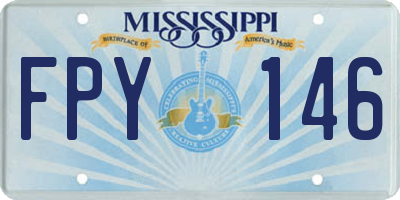 MS license plate FPY146