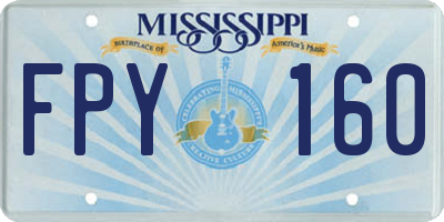 MS license plate FPY160