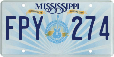 MS license plate FPY274