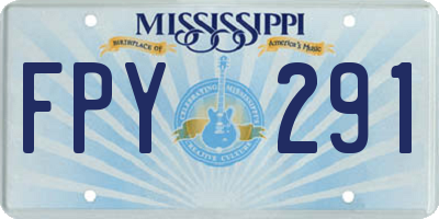 MS license plate FPY291