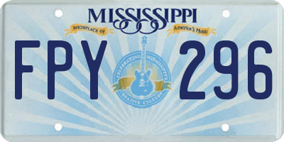 MS license plate FPY296