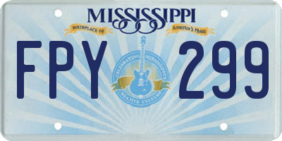 MS license plate FPY299