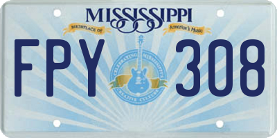 MS license plate FPY308