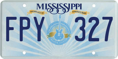 MS license plate FPY327