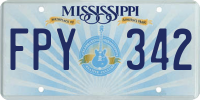 MS license plate FPY342