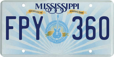 MS license plate FPY360