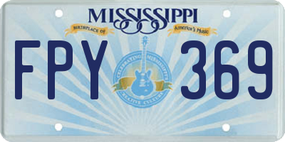 MS license plate FPY369