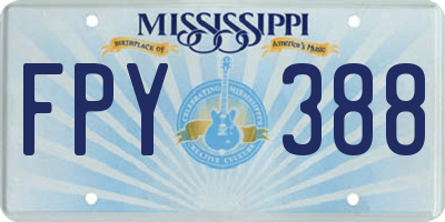MS license plate FPY388