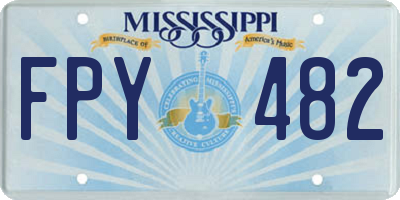 MS license plate FPY482