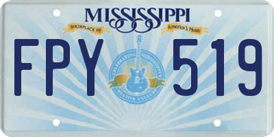 MS license plate FPY519
