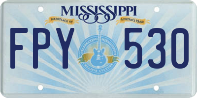 MS license plate FPY530