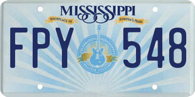 MS license plate FPY548