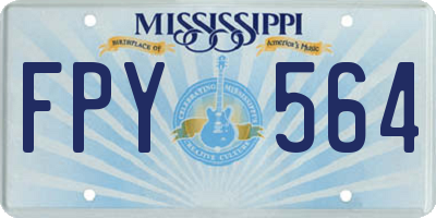 MS license plate FPY564