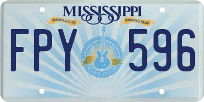 MS license plate FPY596