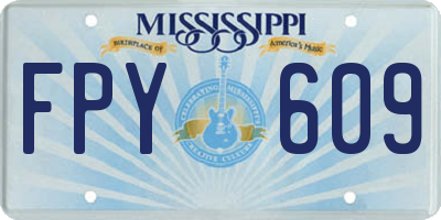 MS license plate FPY609