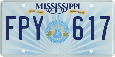 MS license plate FPY617