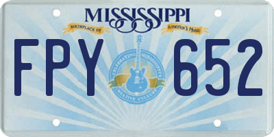MS license plate FPY652