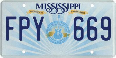 MS license plate FPY669