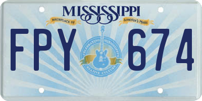 MS license plate FPY674