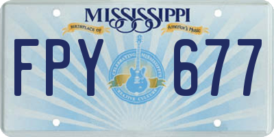 MS license plate FPY677