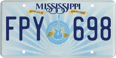 MS license plate FPY698