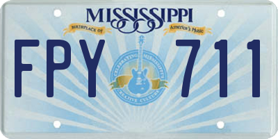 MS license plate FPY711
