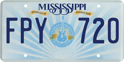 MS license plate FPY720