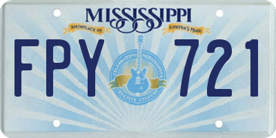 MS license plate FPY721