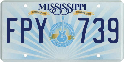 MS license plate FPY739