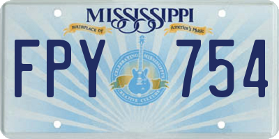 MS license plate FPY754
