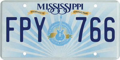 MS license plate FPY766