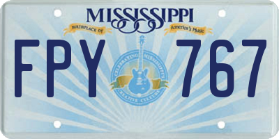 MS license plate FPY767