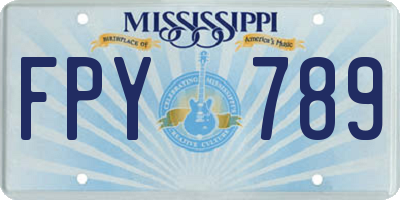 MS license plate FPY789