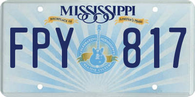 MS license plate FPY817