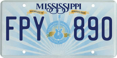 MS license plate FPY890
