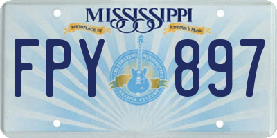 MS license plate FPY897