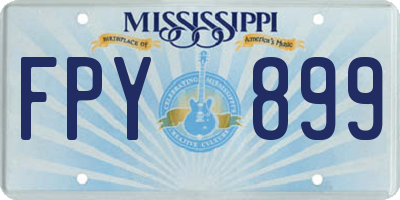 MS license plate FPY899