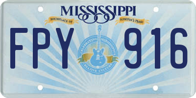 MS license plate FPY916