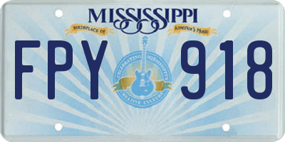 MS license plate FPY918