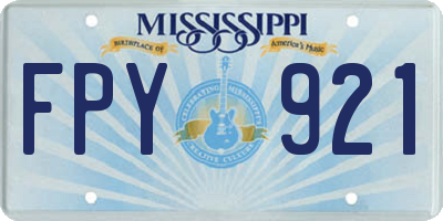 MS license plate FPY921