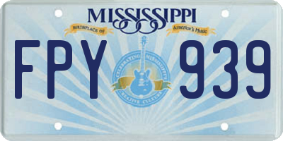 MS license plate FPY939