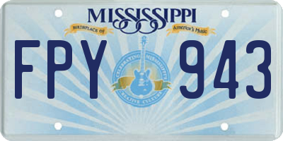 MS license plate FPY943