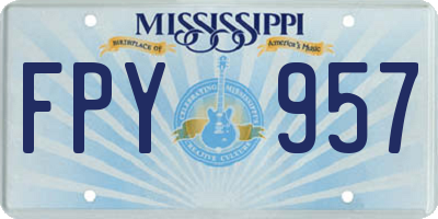 MS license plate FPY957