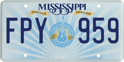 MS license plate FPY959