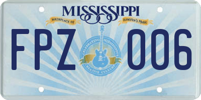 MS license plate FPZ006
