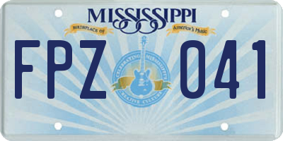 MS license plate FPZ041