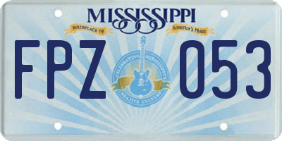 MS license plate FPZ053