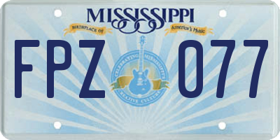 MS license plate FPZ077