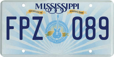 MS license plate FPZ089