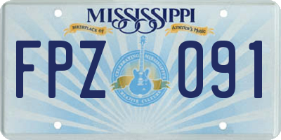 MS license plate FPZ091